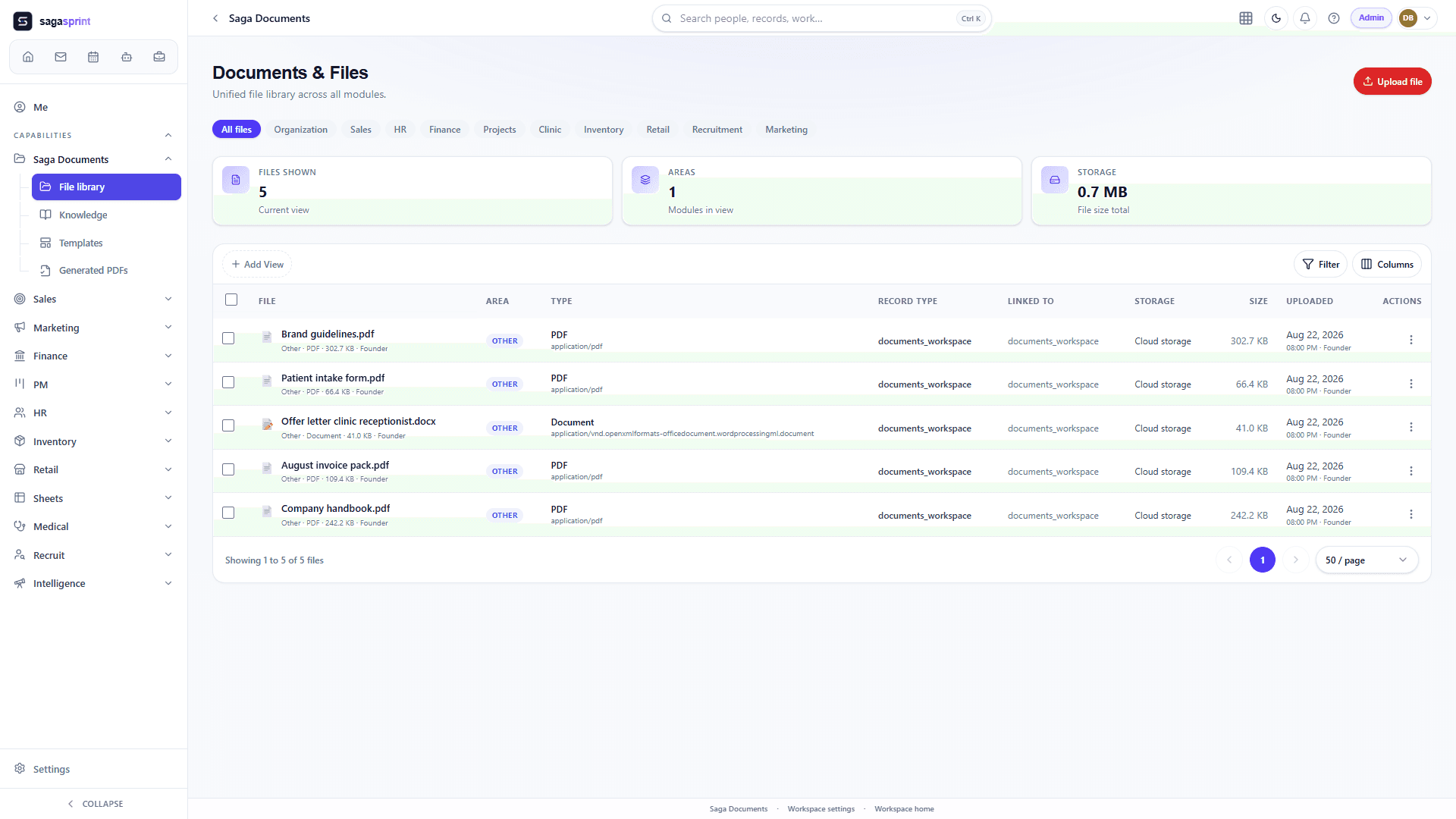 Document library