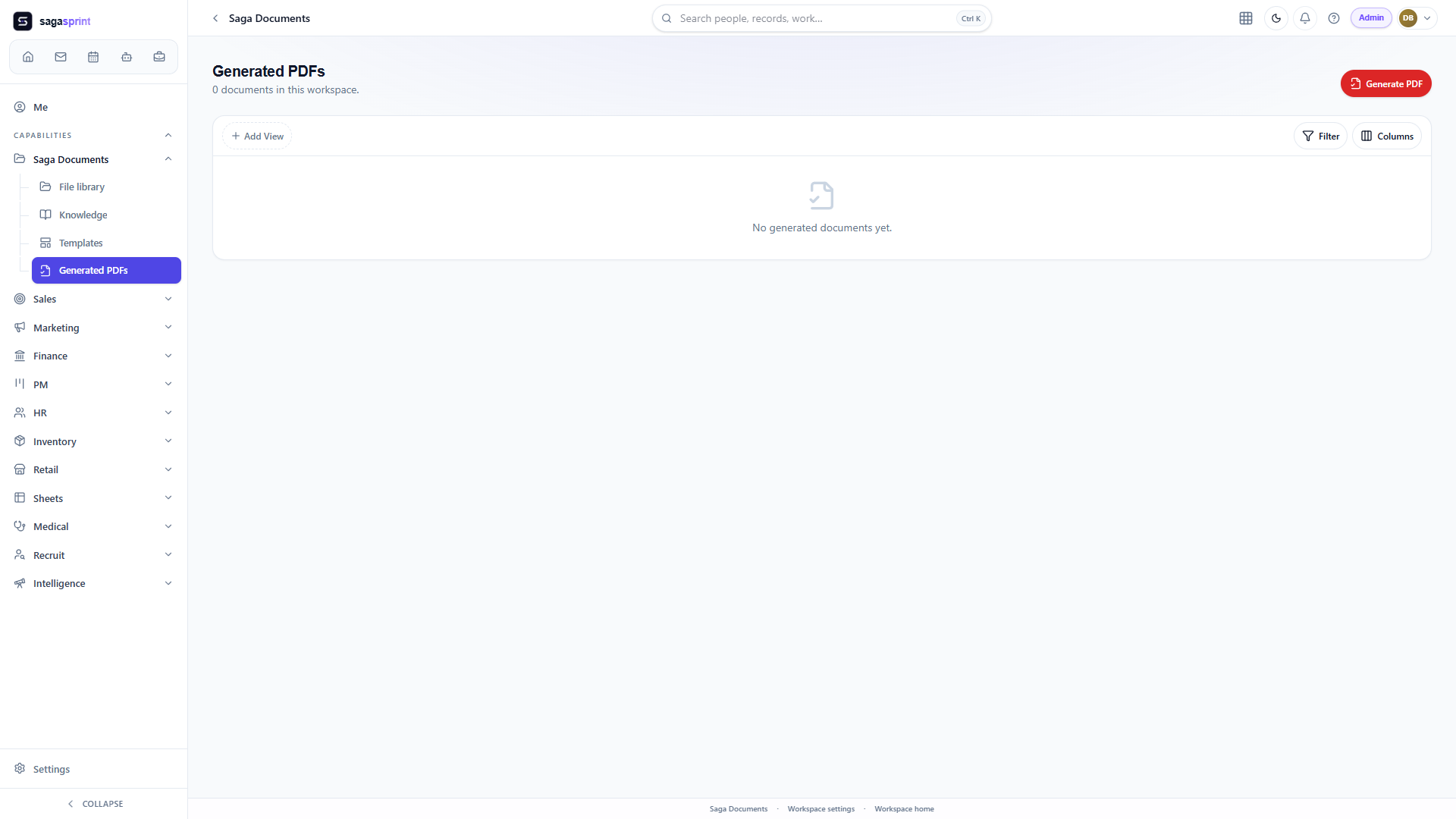 Generated PDFs