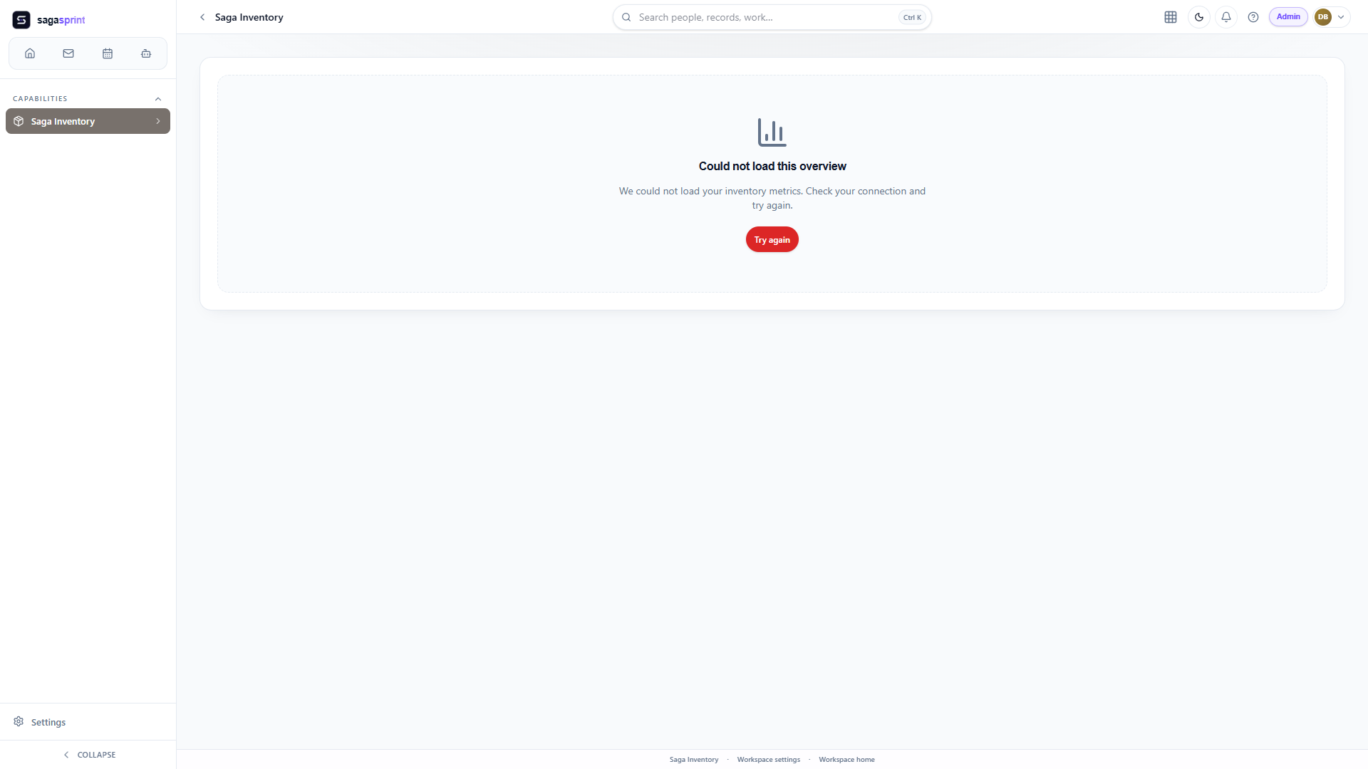 Inventory dashboard