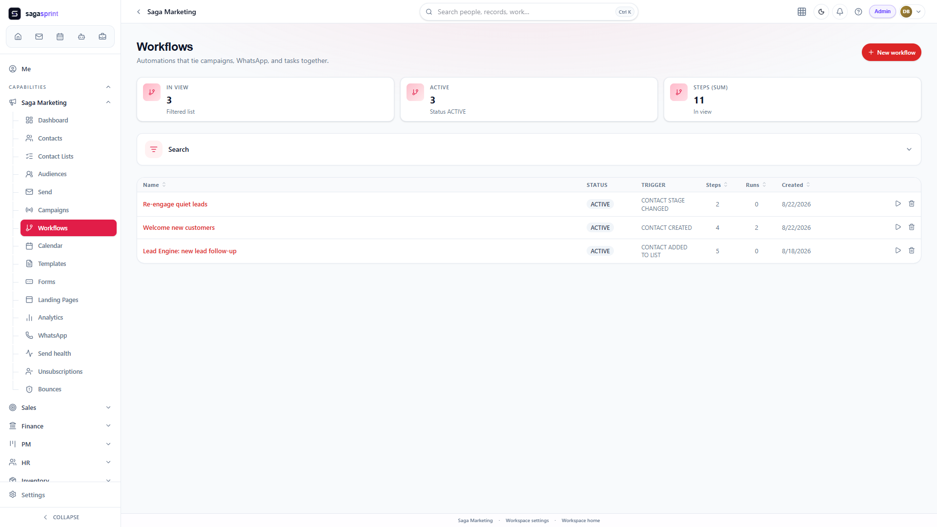 Workflows