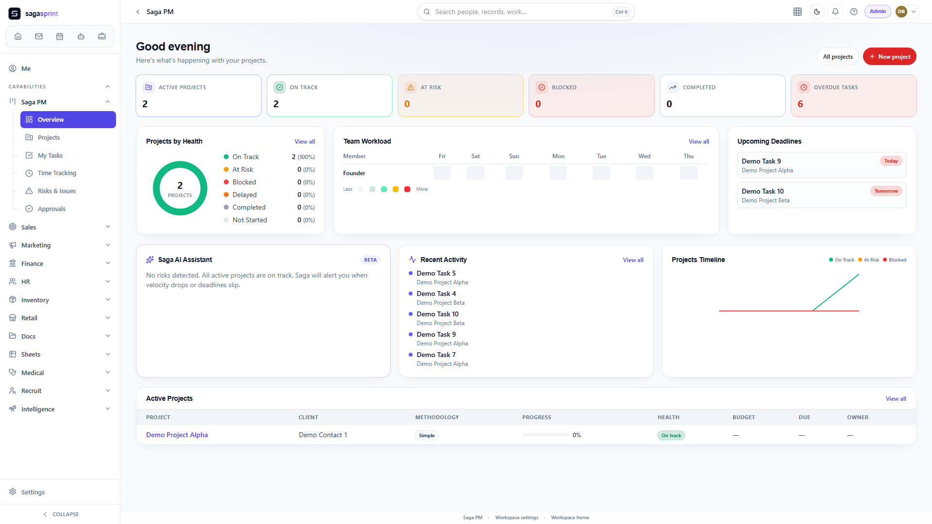 PM dashboard