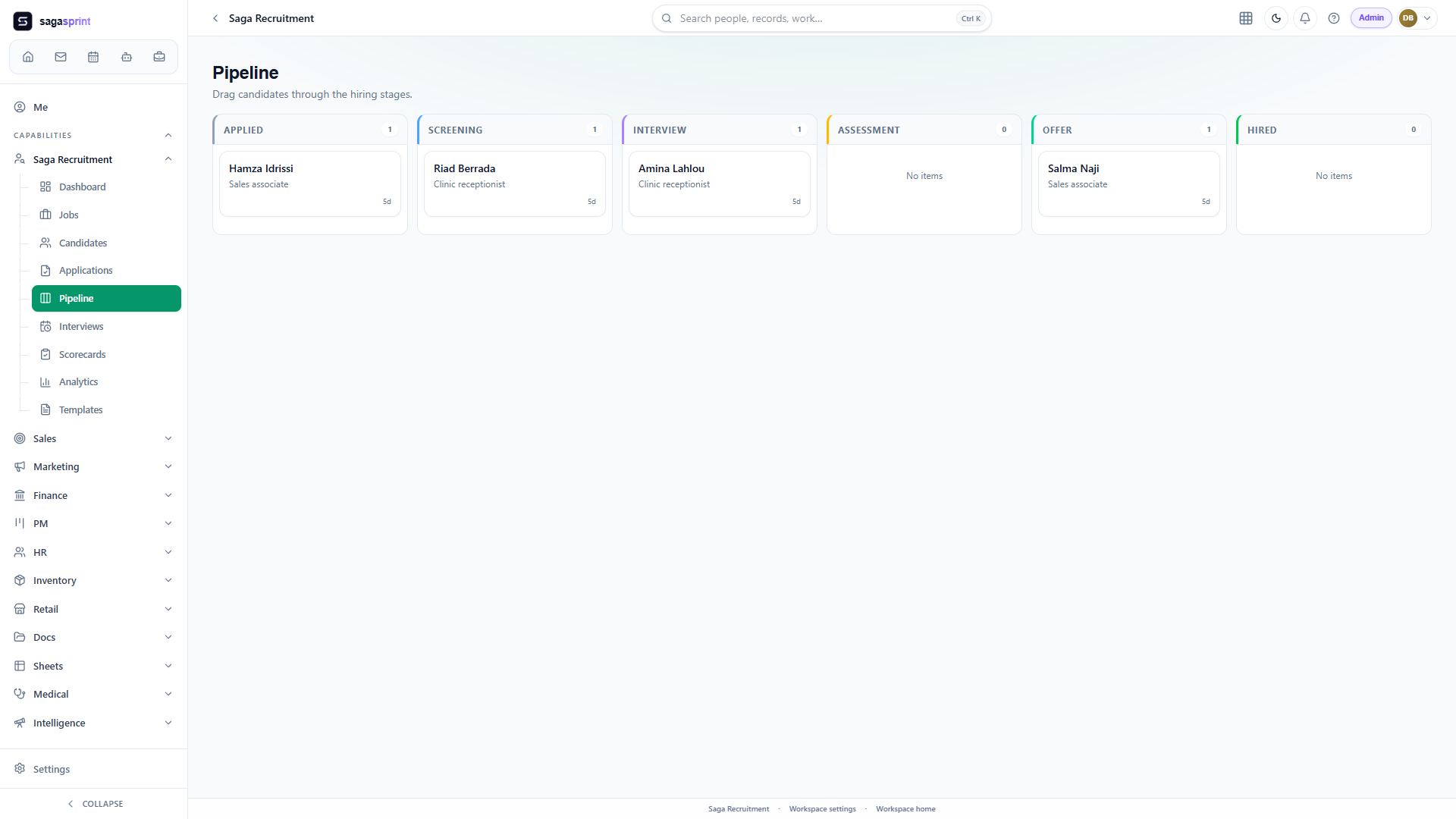 Hiring pipeline
